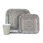 Disposable Dinner Set 60PC 2309 Grey Victorian Tbd