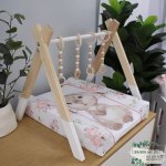 Changing Mat Cover Cute Bunny With Small Flower Sides