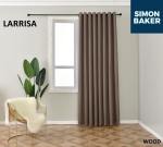 Simon Baker Larissa Eyelet Wood Curtain Various Lengths - Wood W 265 X L 250CM