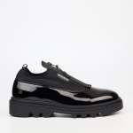 Vinchey 3 Faux Patent Lycra - Black - Black 9