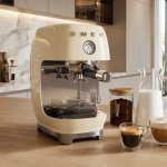 Smeg Espresso Manual Coffee Machine With Cold Brew Function - Cream