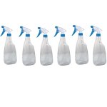 - Pack Of 6 Plastic Trigger Sprayer Bottle -transparent 500ML