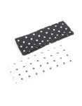 White & Black Polka Dot Stretch Fabric Headbands 2-PACK