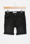 Boys Black Basic Denim Short - Black Denim