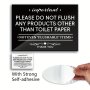 Easy-Install Acrylic Bathroom Sign - 'Please Do Not Flush Anything Except Toilet Paper' - Durable Self-Adhesive Washroom Rules Plaque