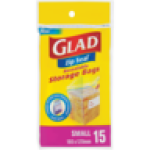 Zip Seal Small Resealable Storage Bags 15 Pack