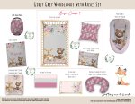 Cot Duvet Bedding Girly Grey Woodlands With Roses Set