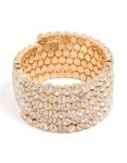 Goldair Gold Diamante Large Wrapped Bracelet