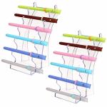 Hipiwe Acrylic Pen Holder Display Stand Clear Makeup Brush Rack Organizer Holder 6-SLOTS Nail Brush Eyebrow Fountain Pen Rack Di