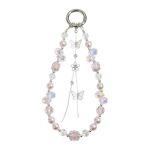 Ethereal Butterfly & Crystal Pearl Mobile Phone Chain