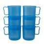 Blue Plastic Mug 350 Ml 6 Pack