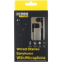 Pulse Black Wired Microphone Stereo Earphones