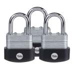 40MM Laminated Steel Padlock - Trio Pack