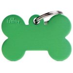 Myfamily Large Bone Pet Id Tag - Aluminium Green Waggs Online Pet Shop