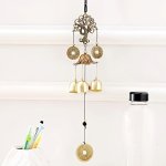 Vintage Tree Of Life Metal Wind Chime Feng Shui Bell Wall Sculpture Wall-mounted Indoor Wind Bell For Lucky Home Garden Courtyar