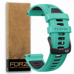 Elite 20MM Quick Release Two-tone Watch Strap - Aqua black