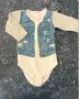 Woolworths White Denim Jacket Print Baby Grow 3/6M