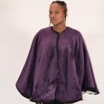 Wearing Cape - Plain Grape - 160 X 160 Cm