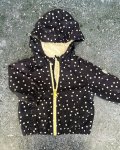 Zara Navy Polka Dot Hooded Rain Jacket 9 12M