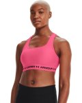 Women's Armour Mid Crossback Sports Bra - Cerise Sm