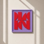 AXIS Wooden Wall Art Lilac Flame Red