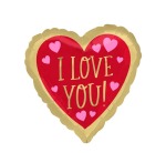 I Love You Red/gold Balloon 17