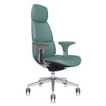 Luxury High-back Leather Executive Office Chair With Wingback Design