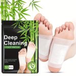 10-PACK Bamboo Vinegar And Ginger Foot Patches For Cleansing Unscented Natural Foot Care Adhesive Pads With Deep Cleaning Effect