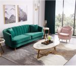 Oval Faux Marble Coffee Table With Gold Metal Base