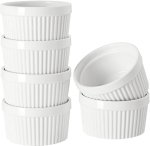 Oven Safe Baking Dishes For Creme Brulee Souffle Desserts Porcelain Ramekin Bowl