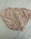 Please Pink Lace Top 12Y