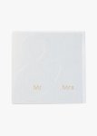 Pearlised Mr & Mrs Embossed Square Wedding Card