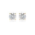 Georgini 5MM Clear Round Gold Stud