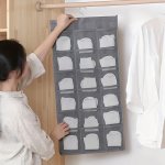 Space-saving Dual-sided Hanging Closet Organizer With Mesh Pockets & Rotating Metal Hanger - Perfect For Bras Underwear Socks Wo
