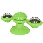 Turntable Windmill Cat Toy - Green