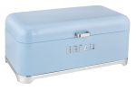 Deluxe Blue With Silver Base Bread Bin With 3PCS Canisters Set - CH887