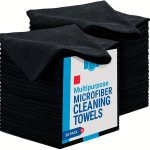 5 10 20 50 100PCS Of Black Car Wiping Towels Scouring Pad Set Super Soft Quick Drying And Absorbent