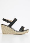Madison Heidi Espadrille Wedge Heel - Black