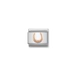 Composable Classic Link Rose Gold Engraved Horseshoe