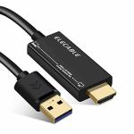 USB To HDMI Adapter Cable 10FT For Mac Os Windows 11 10 8 7 USB 3.0 To HDMI Male HD 1080P Monitor Display Audio Video Converter