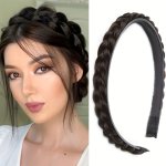Braid Headband Fishbone Braid Headband Synthetic Hair Accessories Elegant For Daily Use Hair Accessories Hair Hoop