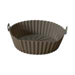 Silicone Air Fryer Liner Round Basket 20CM Grey