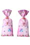 Party Favor Bags With Twist Tie - Pink Butterfly Theme Set Of 25