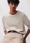 Regular Fit Textured Jersey Top - Light Greige
