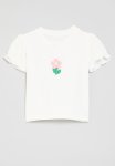 PoP Candy Puff Sleeve Crew Neck-white