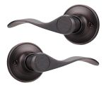 2 Pack Dummy Lever Wave Door Handles-brown
