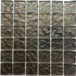 Metallic Texture Mosaic Dove Grey Tilessheet Size 15X15CM