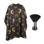 Professional Hair Cutting Cape With Neck Duster Brush Waterproof Salon Barber Cape With Snaps Barber Accessories For Men Women A