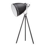 Tripod Metal Table Lamp Black Grey - Grey