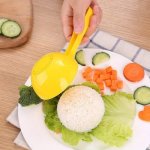 1 2 3PCS Rice Spoon Rice Ball Scoop Mold Non Stick Rice Spoon Kitchen Supplies Portable For Outdoor Camping Cooking
